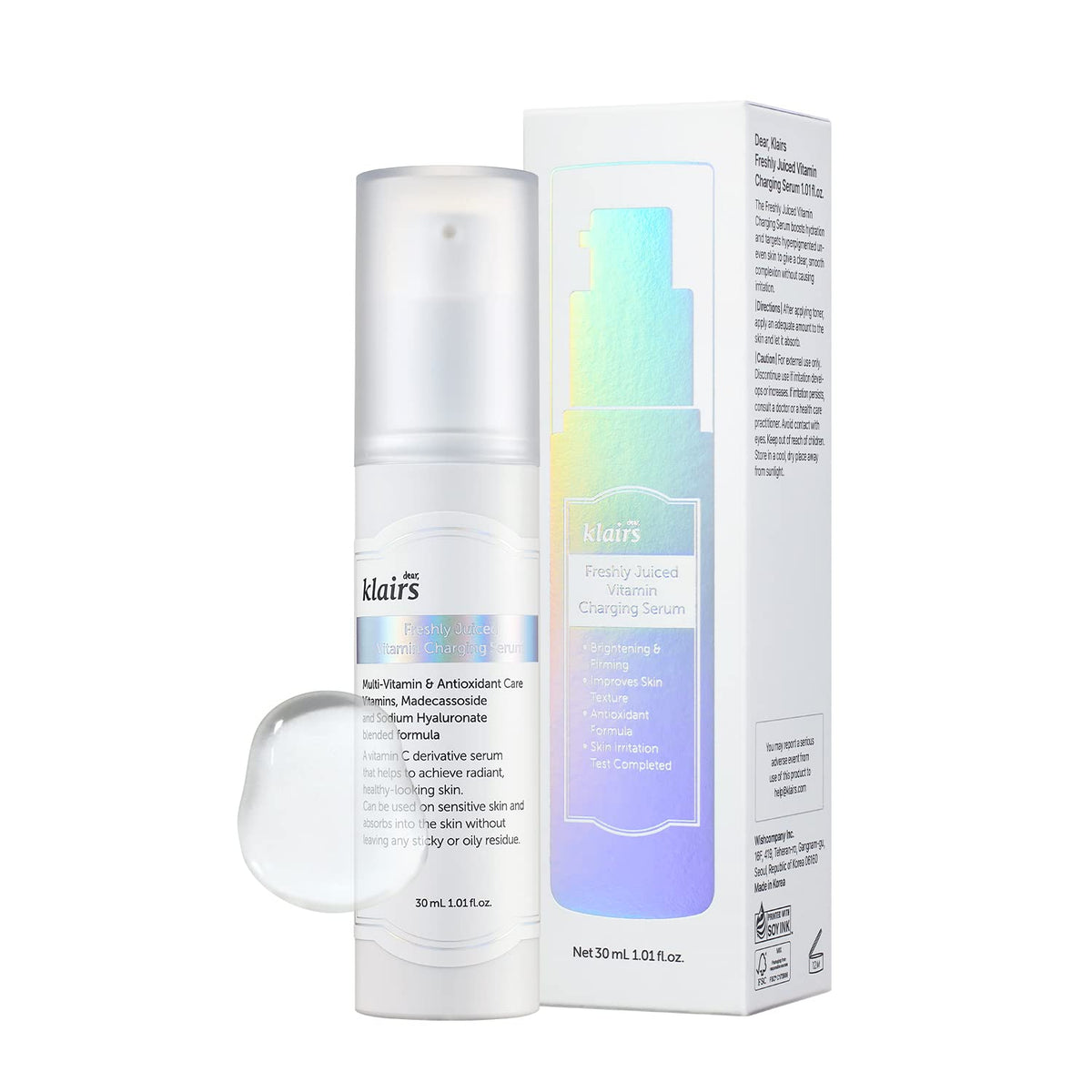 DearKlairs Vitamin Charging Serum 1.01 Fl Oz front view