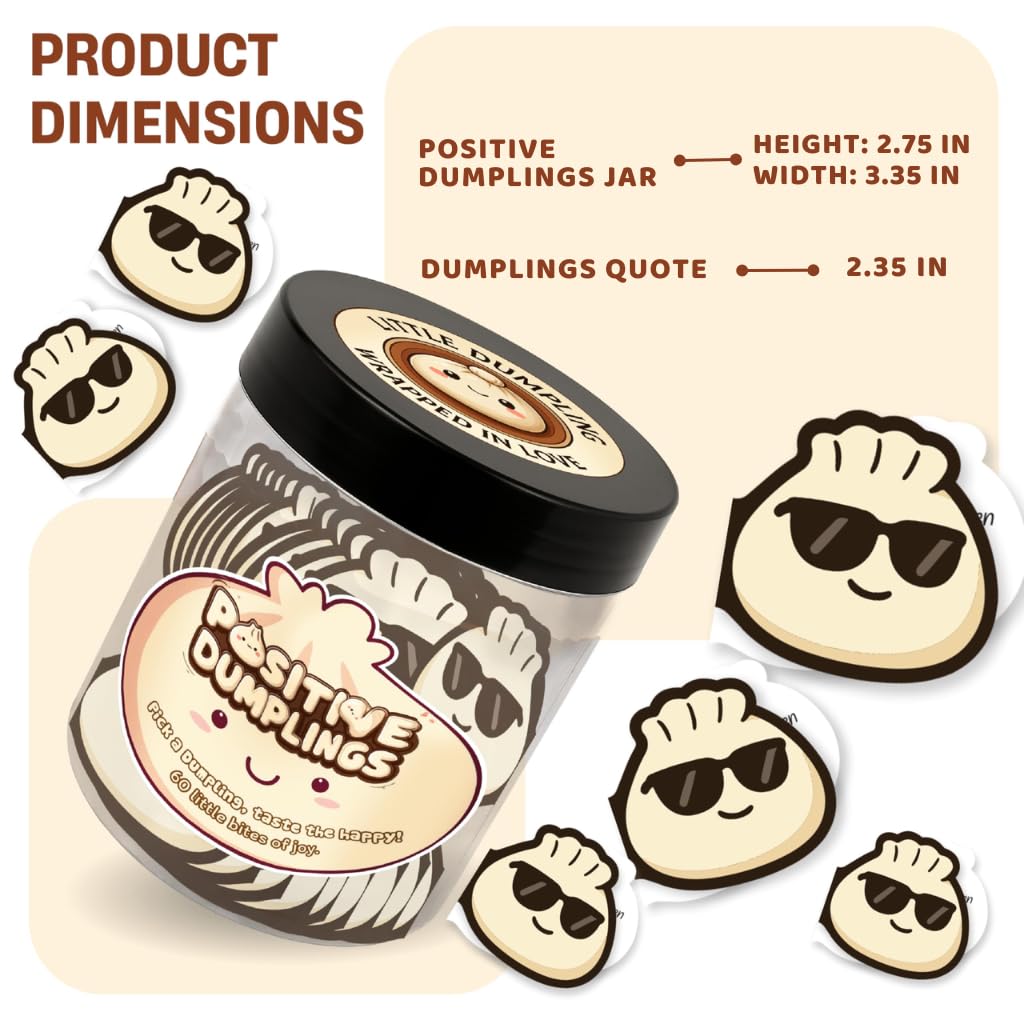 DEARMINE Positive Dumpling Jar packaging with product details