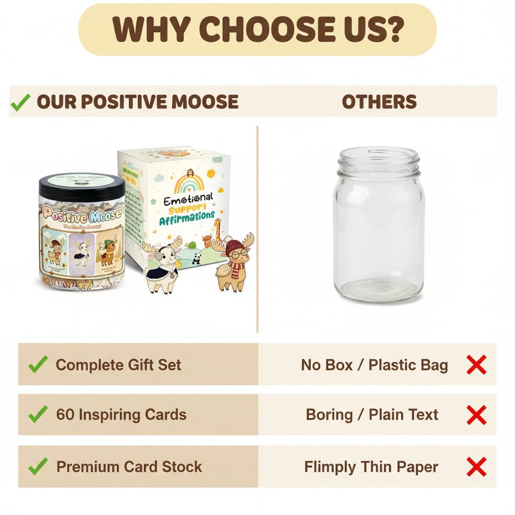 DEARMINE Positive Moose Jar on a desk with decorations
