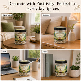 DEARMINE Positive Owl Jar displayed among office decor