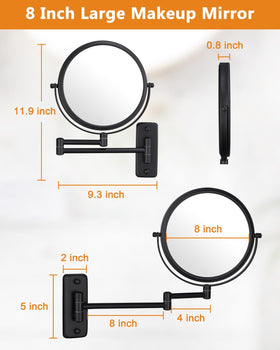 DECLUTTR Wall Mounted Makeup Mirror installed in a bathroom setting