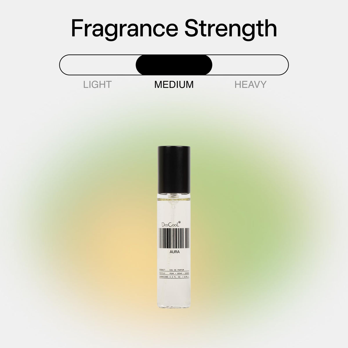 DedCool Aura Eau de Parfum 15 mL bottle side view
