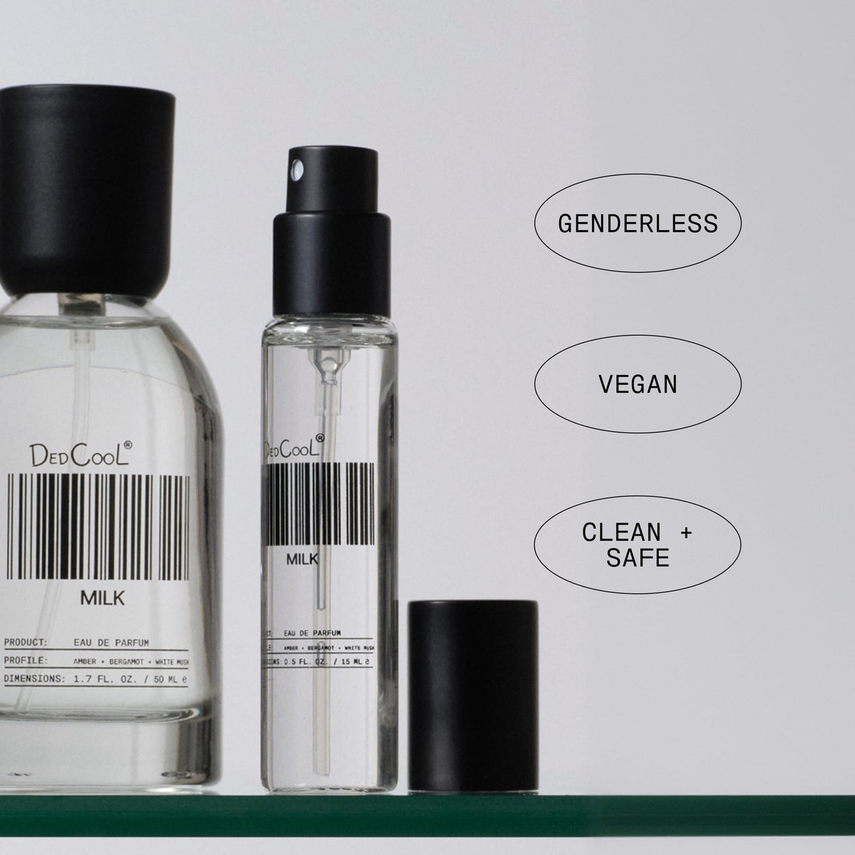 DedCool Milk Eau de Parfum 15 mL bottle with packaging