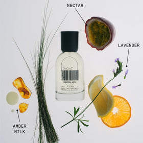 DedCool Mineral Milk fragrance on a sunlit surface