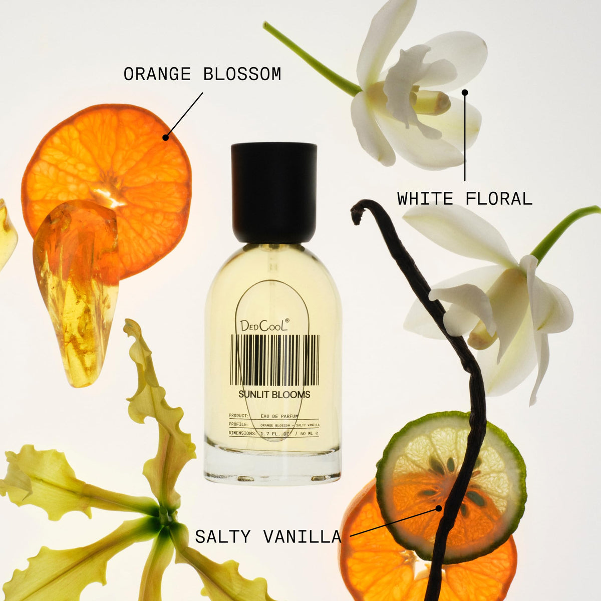 DedCool Sunlit Blooms Eau de Parfum bottle side view