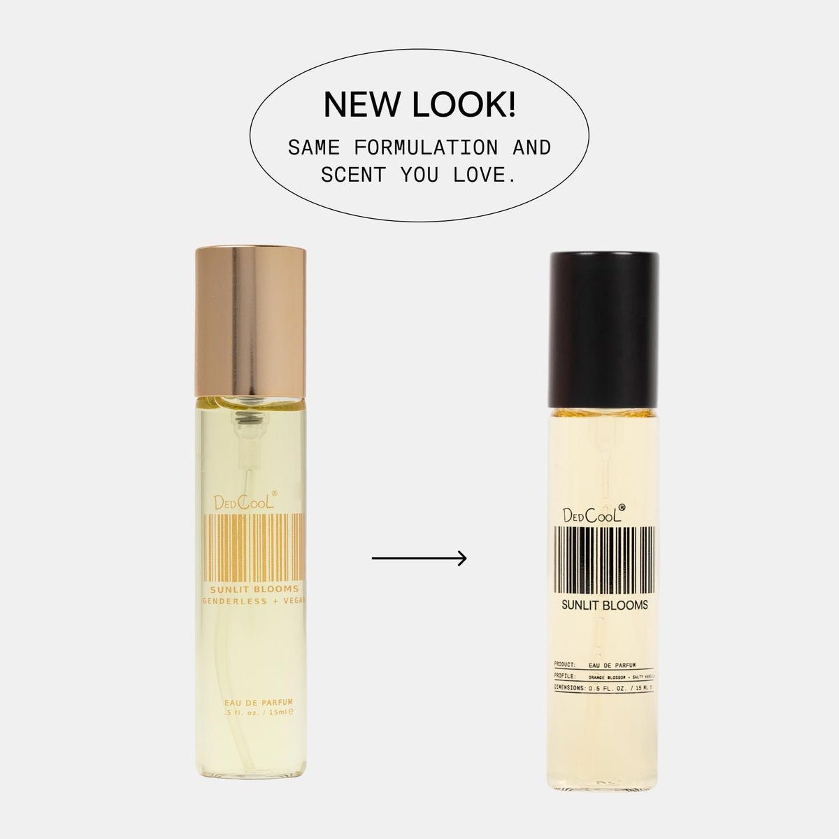 DedCool Sunlit Blooms Eau de Parfum on a vanity