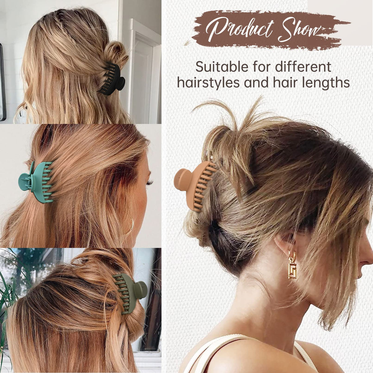DEEKA Hair Claw Clips packaging front view