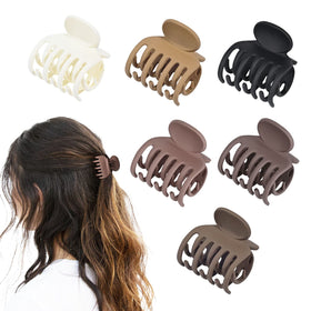 DEEKA Small Claw Clip brown front view