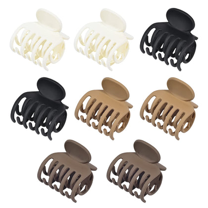DEEKA small claw clips 8 pack in neutral matte colours