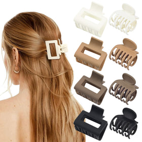 DEEKAs strong resin material hair clips on a flat surface