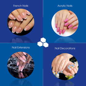 DeEnti Acrylic Monomer Liquid 4oz on a manicure table