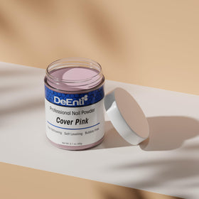 DeEnti Acrylic Nail Powder Cover Pink 2oz in use on nails