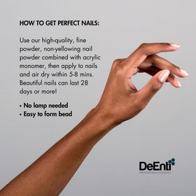 DeEnti Acrylic Nail Powder packaging side view