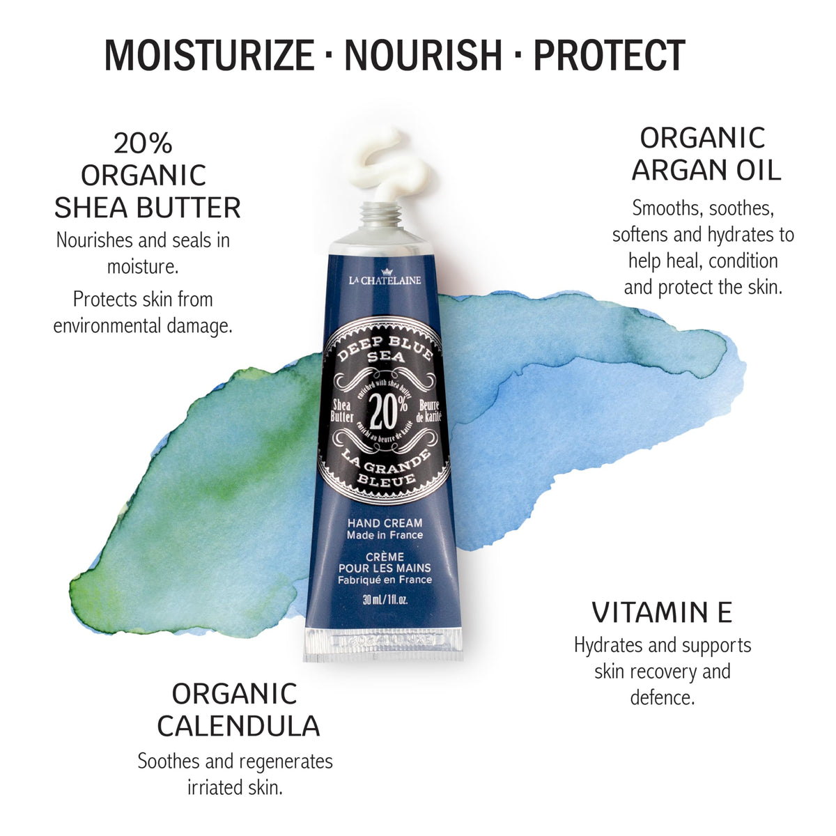 Deep Blue Sea scented hand cream tube from La Chatelaine