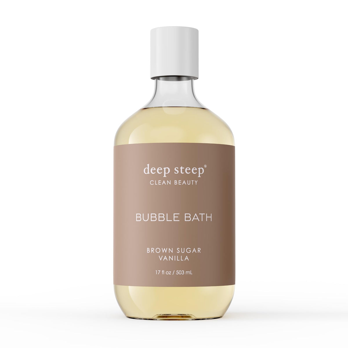 Deep Steep Bubble Bath Brown Sugar Vanilla 17oz front view