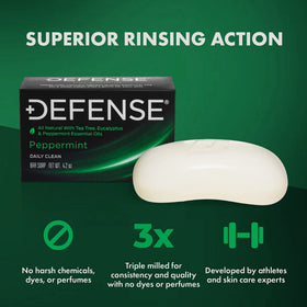 Defense Soap 12pk peppermint bar soap packaging