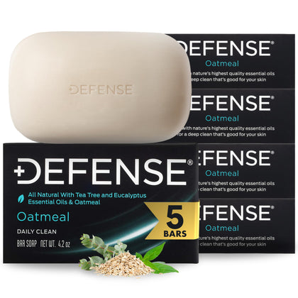 Defense Soap 5pk Oatmeal Bar Soap packaging front view