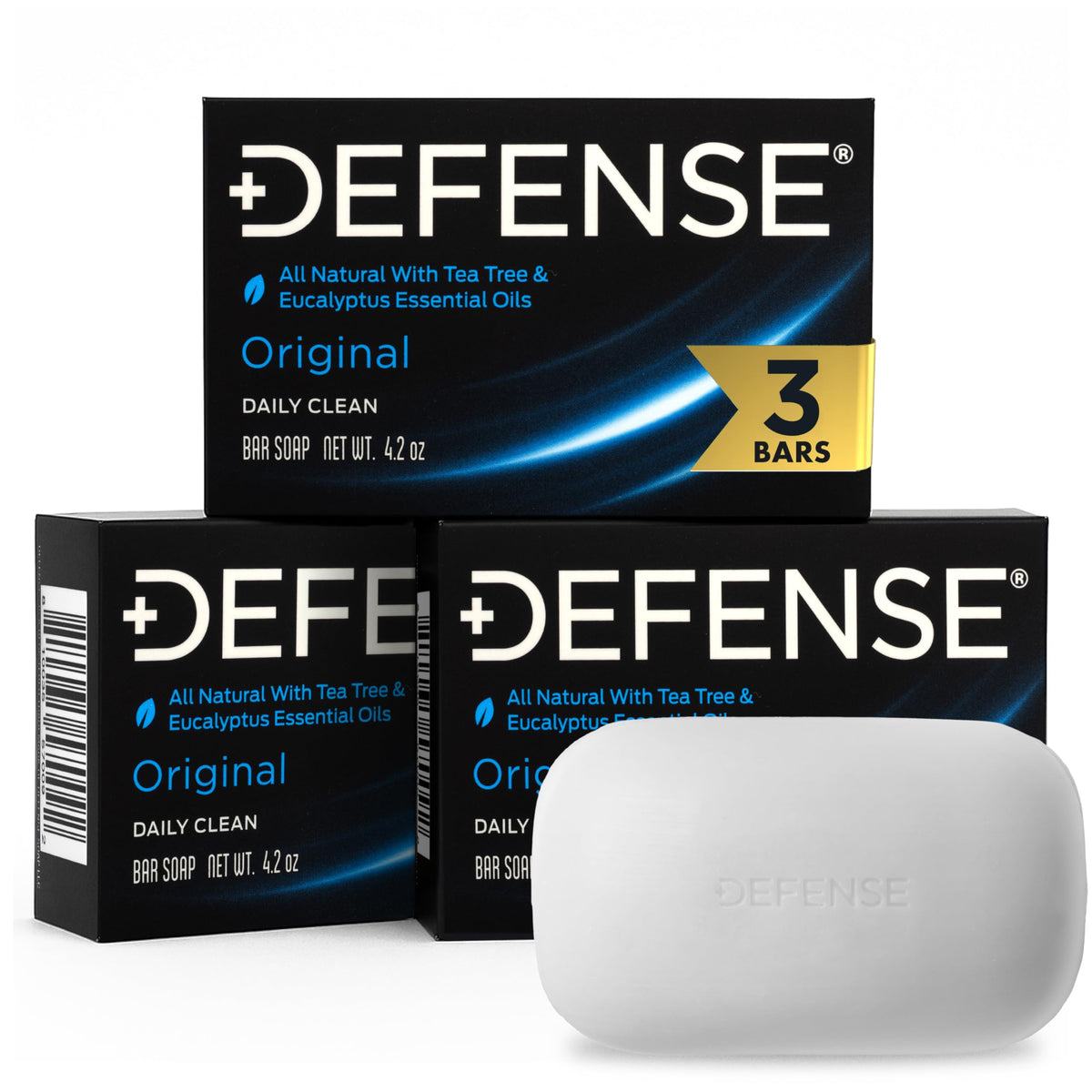 Defense Soap All Natural Original Bar Soap 3-Pack front view