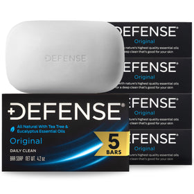 Defense Soap All Natural Tea Tree Bar Soap 5-pack front view