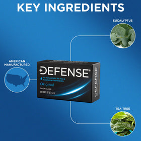Defense Soap All Natural Tea Tree Bar Soap 5-pack side view