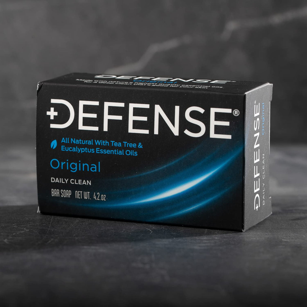Defense Soap All Natural Tea Tree Bar Soap lathering on skin