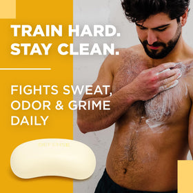 Defense Soap Citrus Bar in use at gym