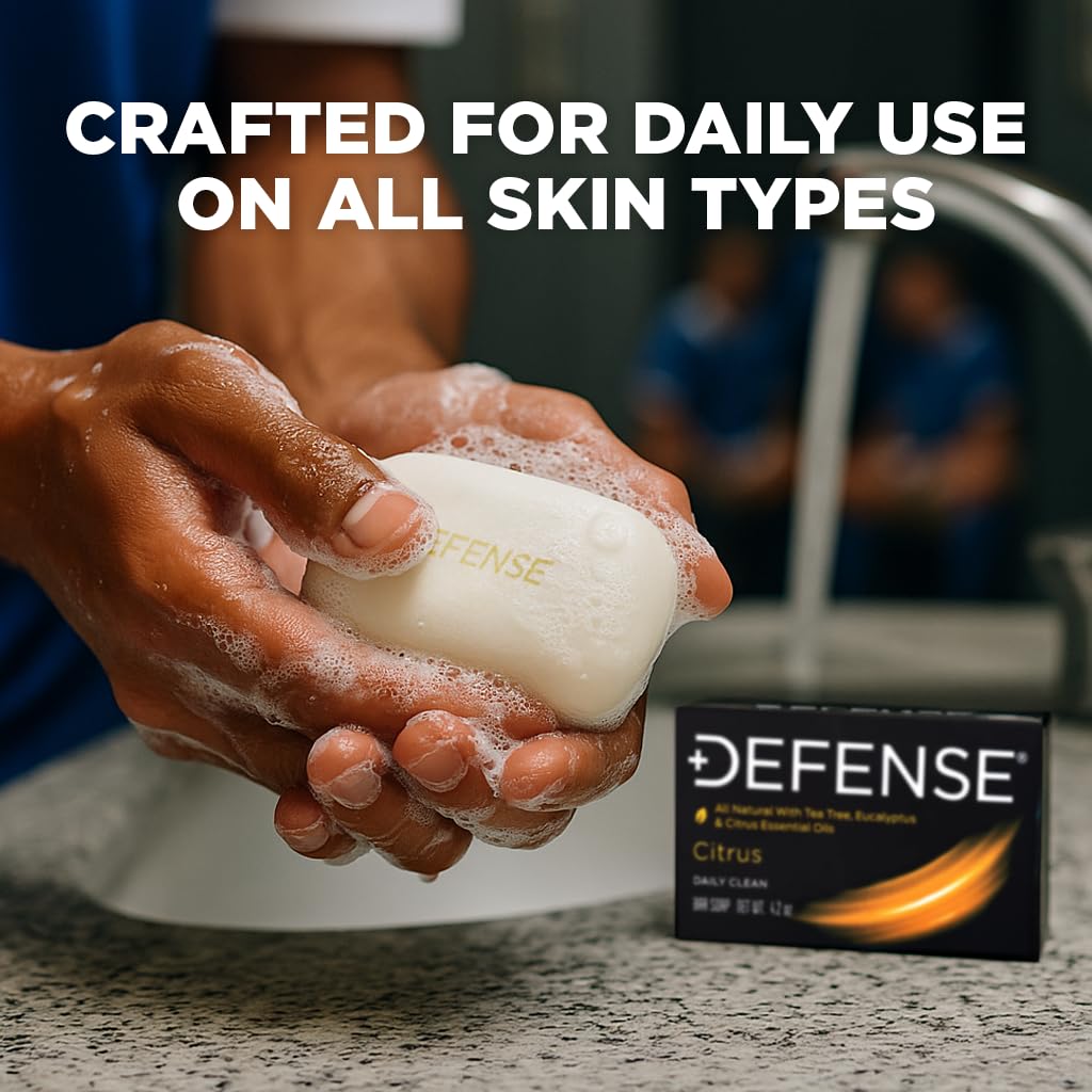 Defense Soap Citrus Bar packaging with citrus design