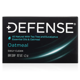 Defense Soap Oatmeal Bar Soap cut in half to show texture