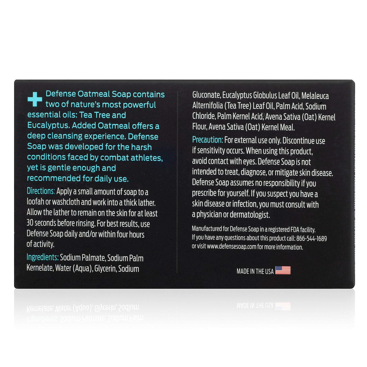 Defense Soap Oatmeal Bar Soap with a lathered hand