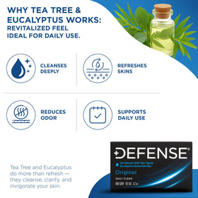 Defense Soap Tea Tree Bar Soap close-up of bar