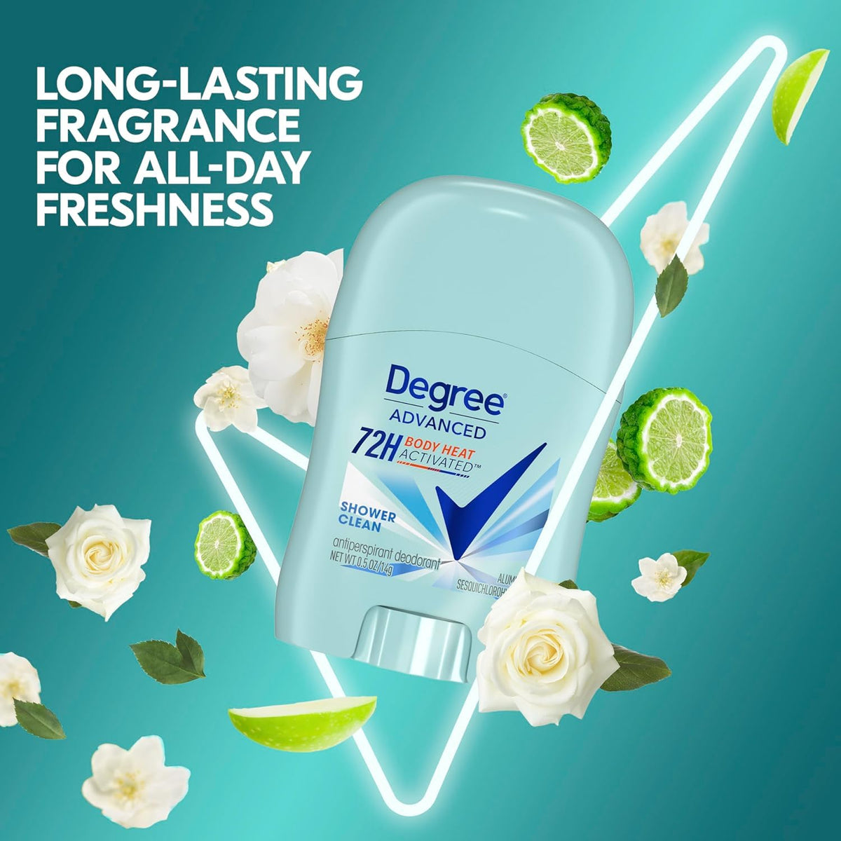 Degree Advanced Antiperspirant Deodorant in a travel bag
