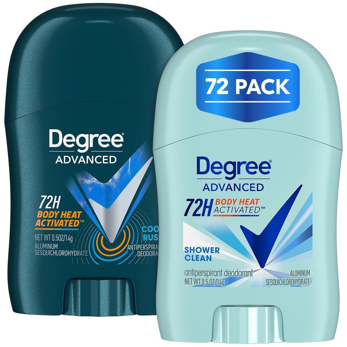 Degree Advanced Travel Deodorant 72-Pack front view