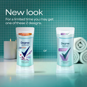 Degree Antiperspirant Deodorant Lavender & Waterlily with floral background