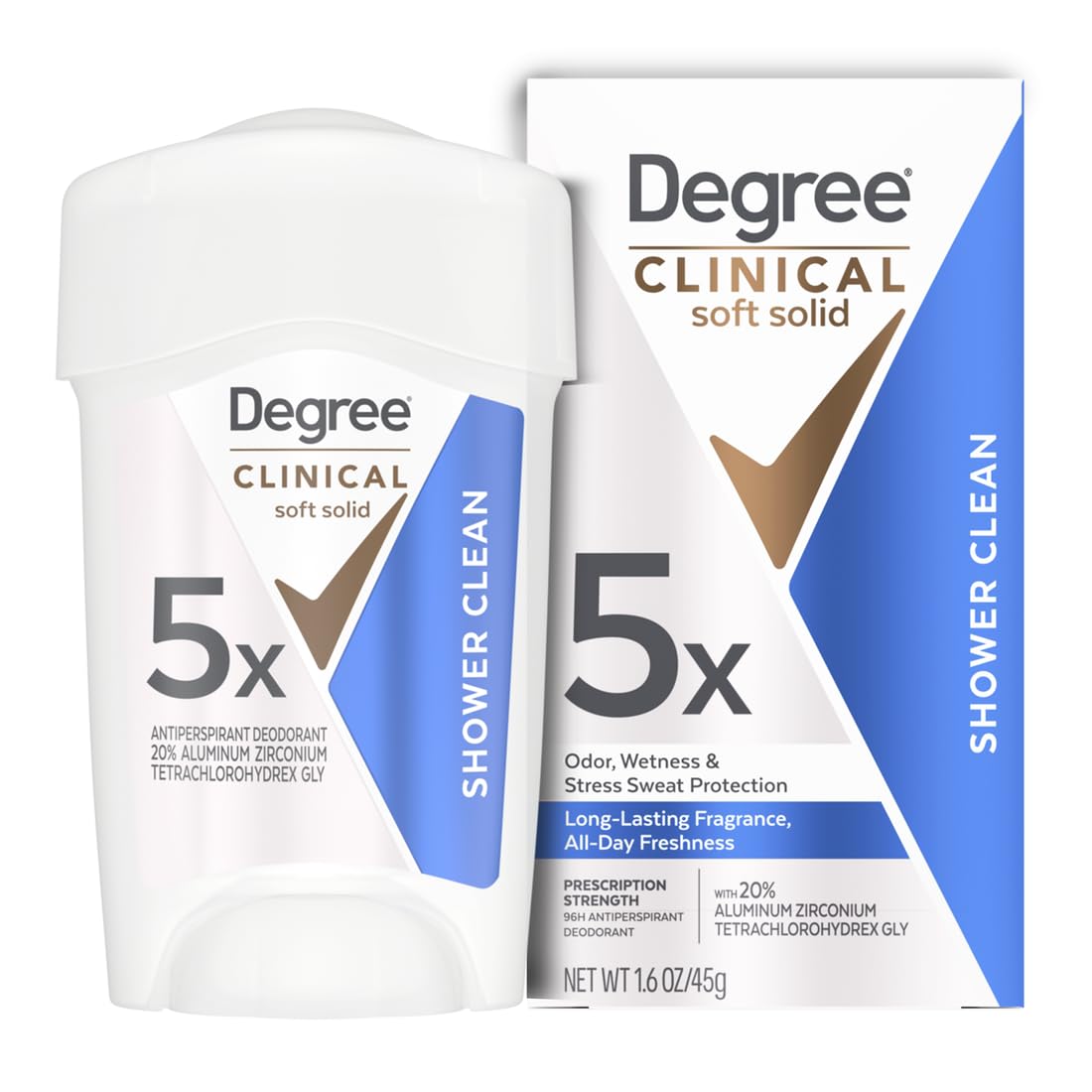 Degree Clinical Protection Antiperspirant 1.7 oz front view