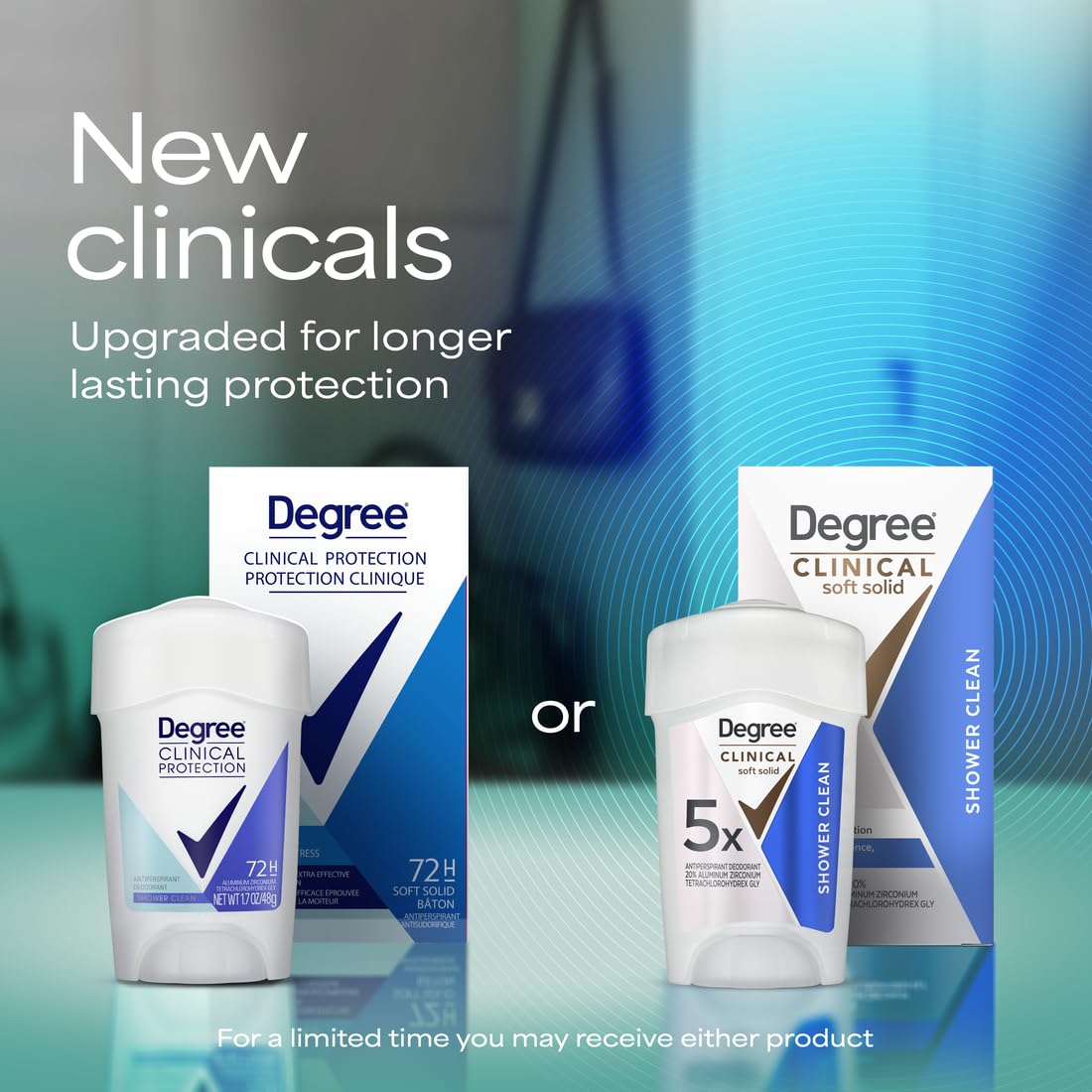 Degree Clinical Protection Antiperspirant 1.7 oz with floral scent ingredients