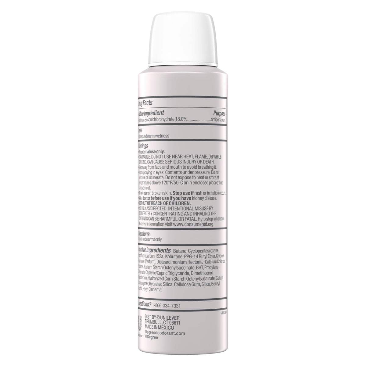 Degree Clinical Strength Antiperspirant 5X Protection side view