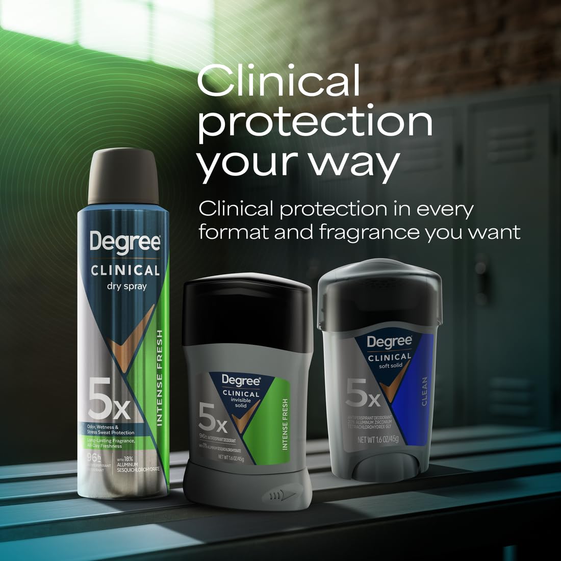 Degree Clinical Strength Antiperspirant Deodorant in lifestyle setting
