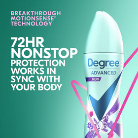 Degree Lavender Antiperspirant Deodorant Dry Spray back view