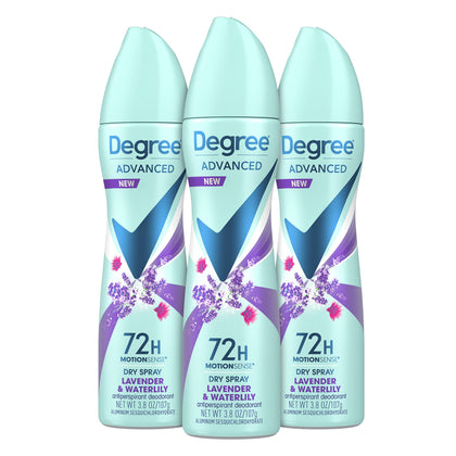 Degree Lavender Antiperspirant Deodorant Dry Spray front view