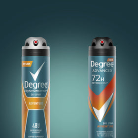 Degree Men Adventure Antiperspirant Dry Spray packaging details