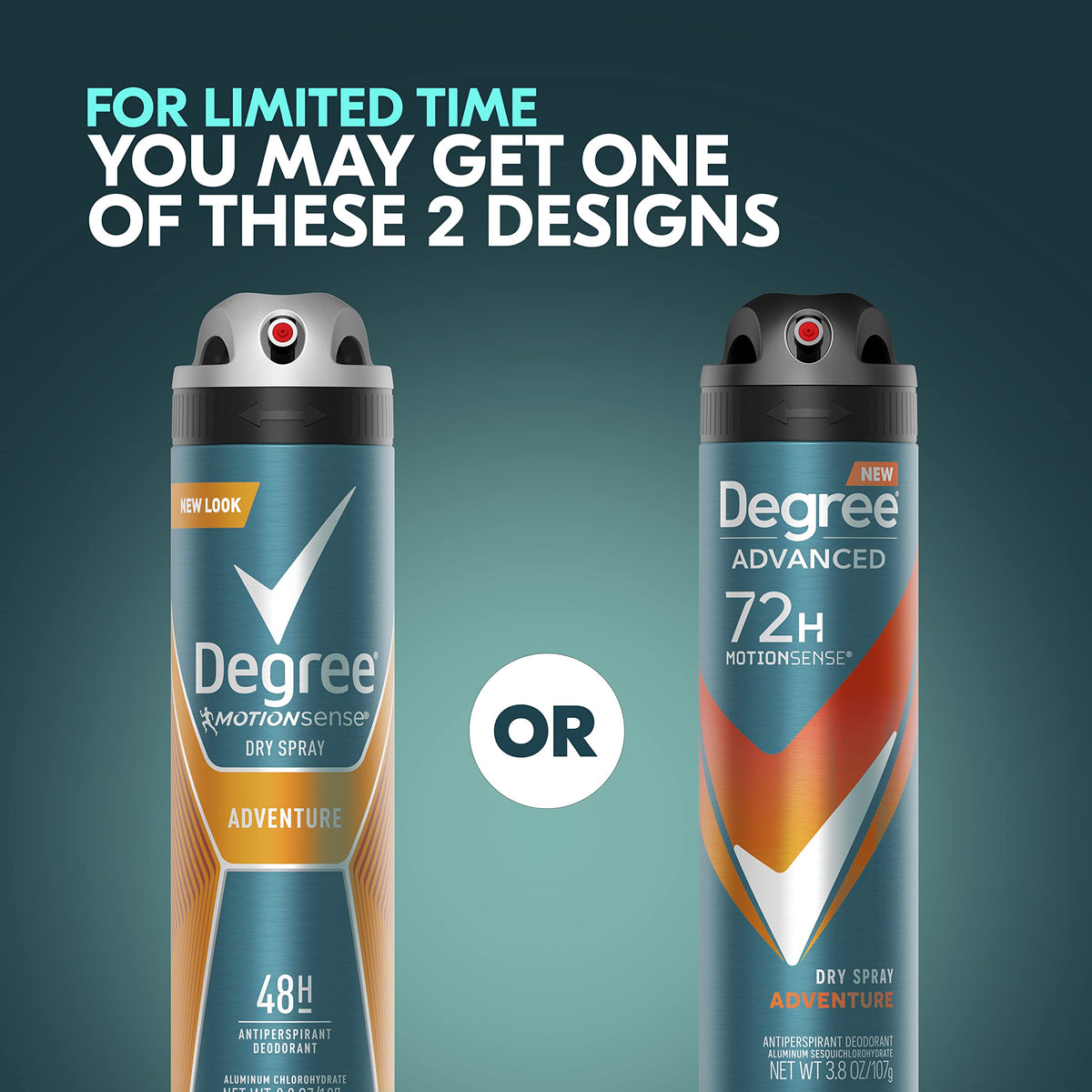 Degree Men Adventure Deodorant Dry Spray pack of 3