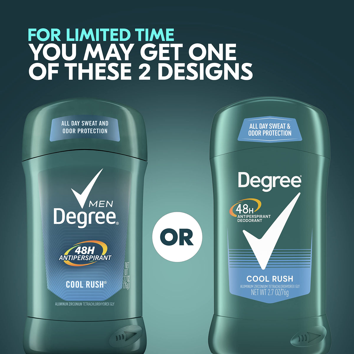 Degree Men Antiperspirant Cool Rush stick showing applicator