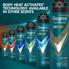 Degree Men Antiperspirant Deodorant Dry Spray showing ingredients list