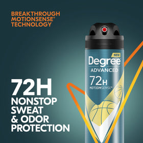 Degree Men Antiperspirant Deodorant Dry Spray Sport Defense in use