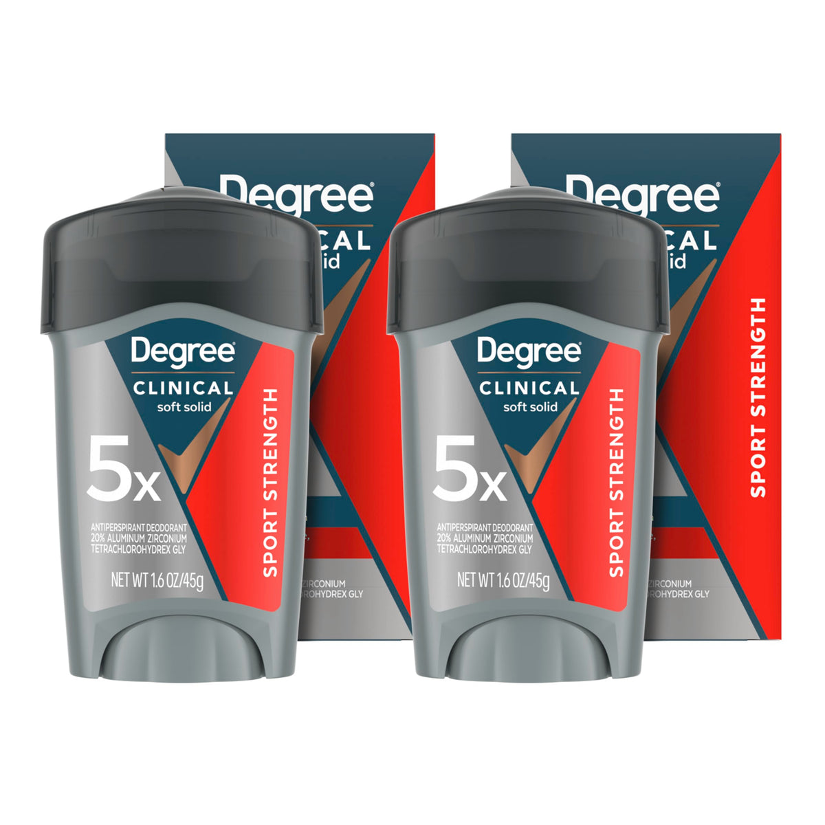 Degree Men Clinical Strength Antiperspirant 2 Pack front view