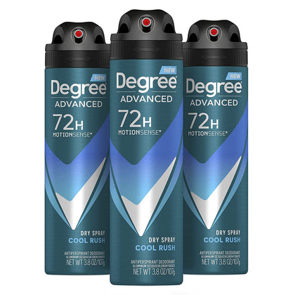 Degree Men Cool Rush Antiperspirant Deodorant Dry Spray 3.8 oz front view