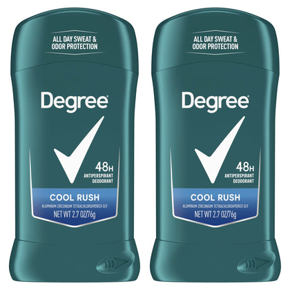 Degree Men Cool Rush Antiperspirant Deodorant twin pack front view