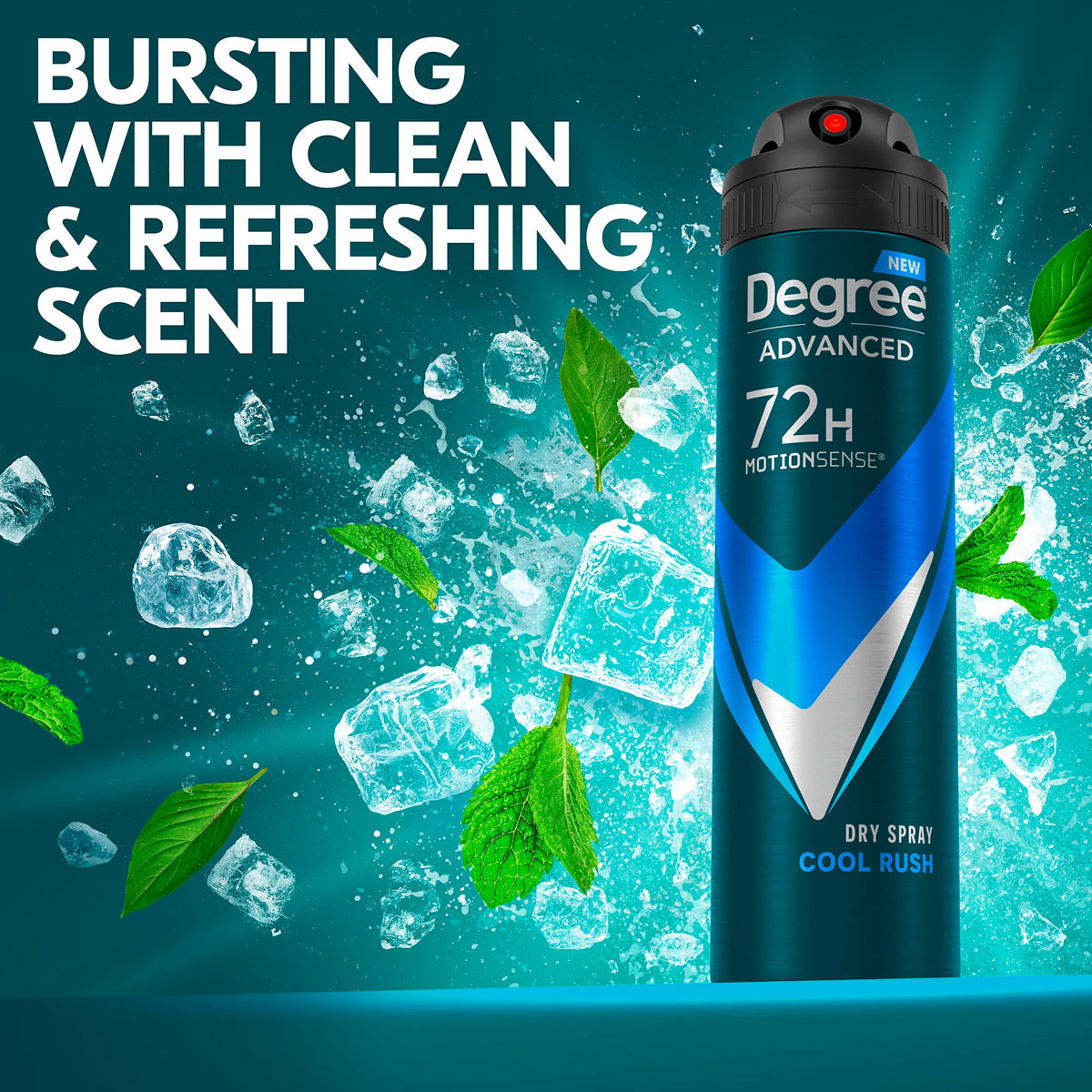 Degree Men Cool Rush Dry Spray packaging details