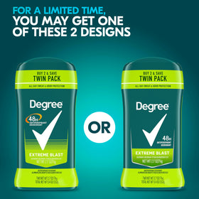 Degree Men Extreme Blast packaging side view