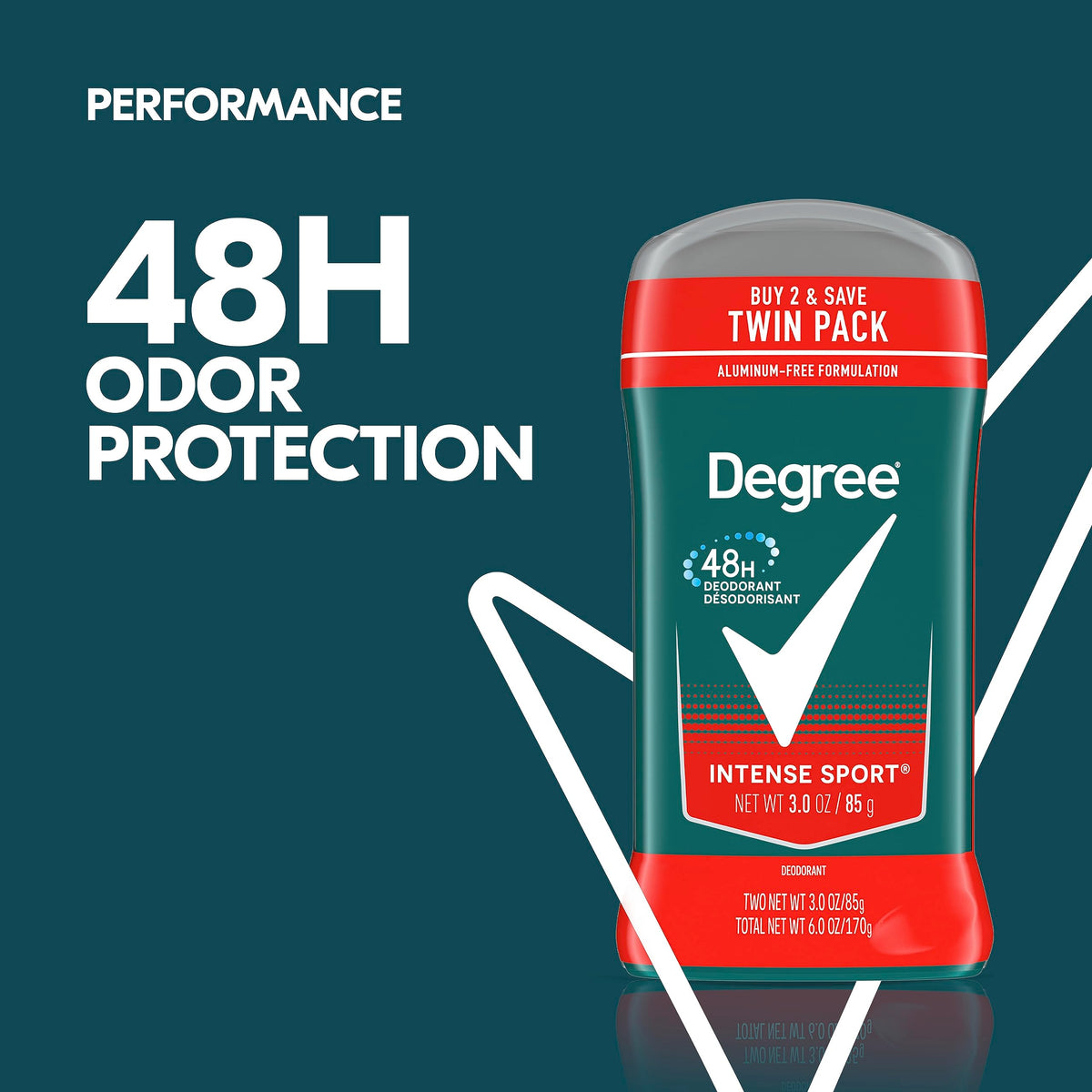 Degree Men Intense Sport Deodorant stick side view